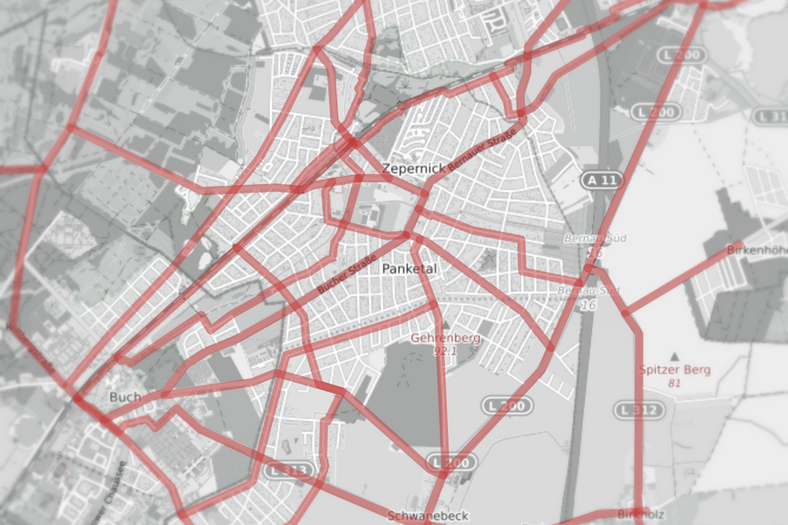Radnetzentwurf der ADFC-OG Panketal