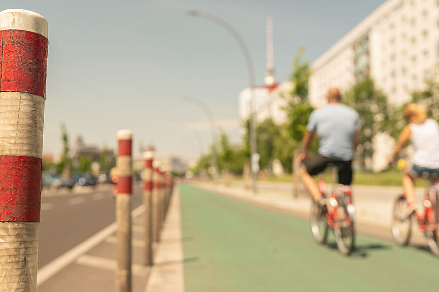 Protected Bike Lane Protected Bike Lane in Berlin